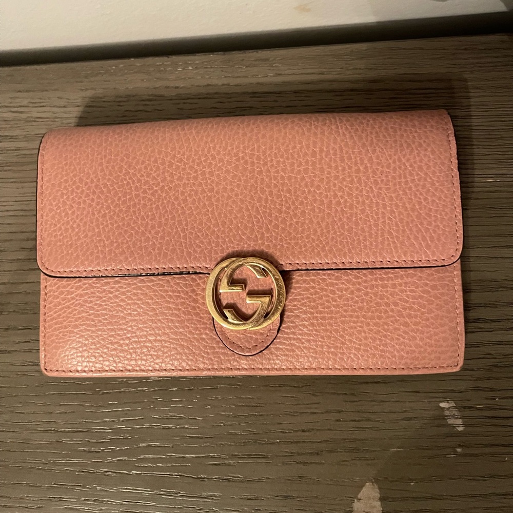 Pink Gucci crossbody bag